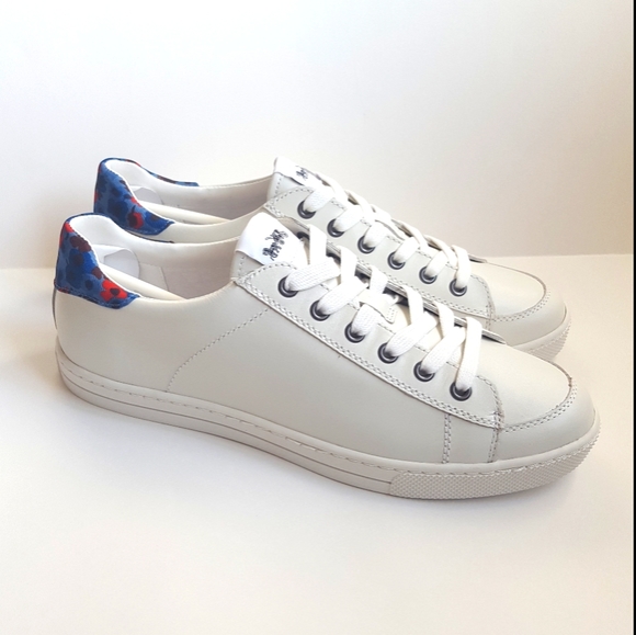 Coach Porter White Leather Sneaker 10 B - Picture 1 of 11